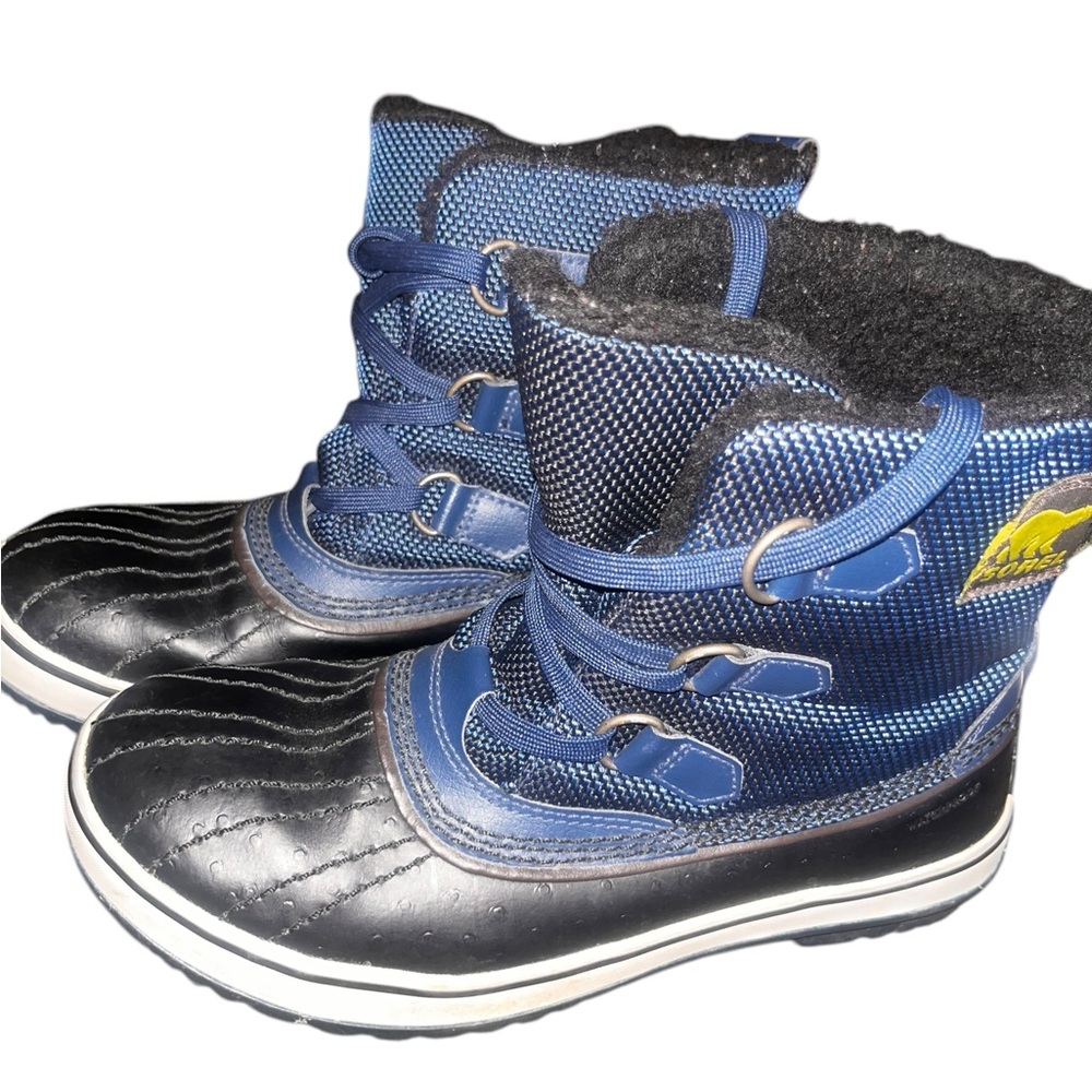 Sorel Women's Waterproof Faux Fur‎ Boot Black Blue Size 8 Model NL2010-591